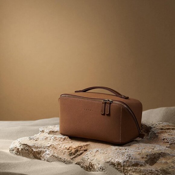 Women IB-Brown Large Capacity Cosmetic Travel Makeup Waterproof Portable Bag - Picture 5 of 7